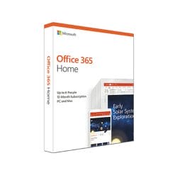 Microsoft Office 365 Home 1 Year Subscription - Up to 6 users, Medialess